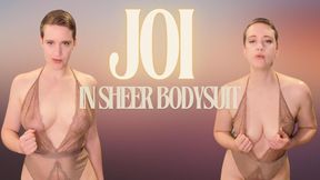 JOI in Sheer Bodysuit From Short Hair Femdom