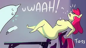 Hentai pony gets a dildo slammed in to her cunt