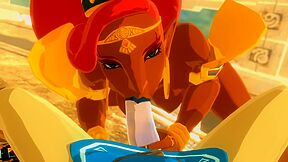 Pov Urbosa Cleans Links Huge Hose With Her Magical Mouth