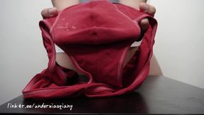 Cumstomized Cum Filled Cum Shot 3 Times Onto One Underwear