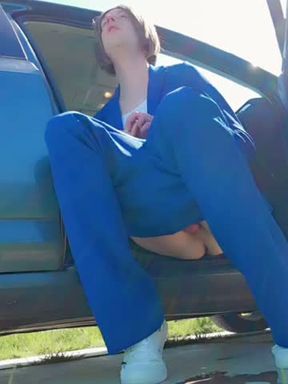 Dressed in Suit Peeing on the Street