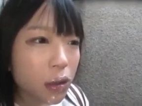 Asian teen facefuck