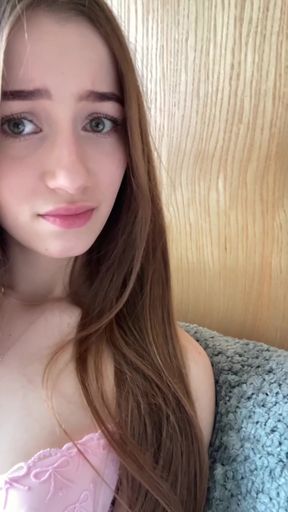 Small-cocked guy gets a lapdance from his petite girlfriend with an extra emphas