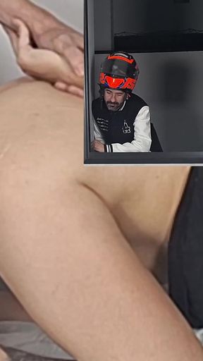 Motorcycle Courier on Couple Having Sex with Window Open