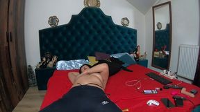 lazy morning masturbation – topless in sweatpants & so wet 🛏️💦 233