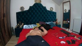 lazy morning masturbation – topless in sweatpants & so wet 🛏️💦 233