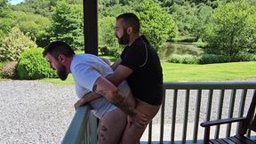 Outdoor Bear Fucking Bareback in Public
