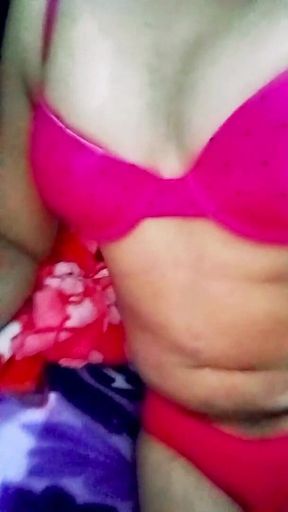 Indian Gay Crossdresser Gaurisissy XXX Sex in Pink Honeymoon Lingerie