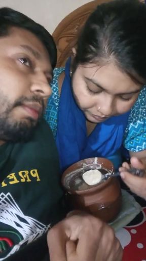 Captivating moment from &quot;full masti in bedroom husband wife romantic vlogs&quot;