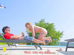 Step mom's super hot milf gets pawed by pool cleaner's fledgling milf husband!
