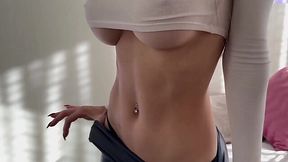 Sexy Buxom Perfect-fit Latina MILF Tempts Her Stepson To Lick, Pound & Creampie Her Cunt