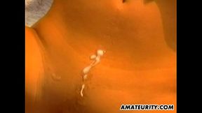 Amateur blonde girlfriend sucks and fucks on the beach
