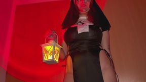 Sinful Nun and Her StepSister's Toy! RolePlay, Riding, Squirting