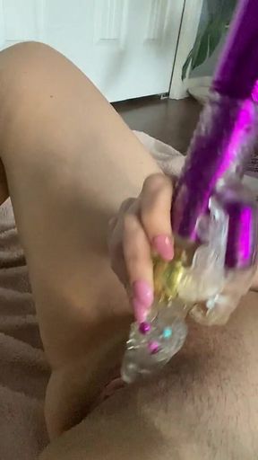 MILF W Rabbit Vibrator POV Angle