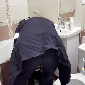 The Plumber Could Not Imagine That He Would Be in Such a Position! Dirty Talk, Joke at the End