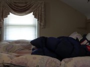 Puffer Jacket Fetish Guy Fucks Huge Shiny Coat. Humping on Bed.