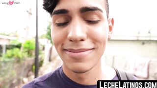 LecheLatinos.com - Straight Latino twink's outdoor bareback fuck in a paid-to-be-gay