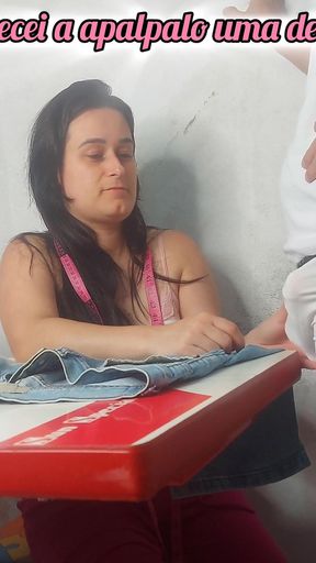 Seamstress Watching Client's Erection!