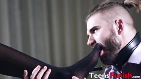 ”Dominant babe Zoey Reyes licks butt after a deep & sexy penetration with jock Na”