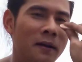 Solo naked Asian beach shoot