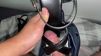 Sandals bondage wank