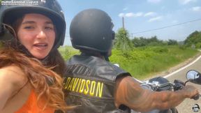 After the Ride: Outdoor Sex in the Woods with a Petite Ass