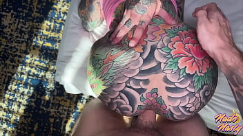 Tatted Split Tongue Slut Tiger Lilly Worships my Dick