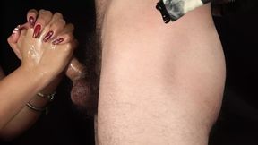 I received a huge load on my hands and nails after jerking him off. -XattlaLust-