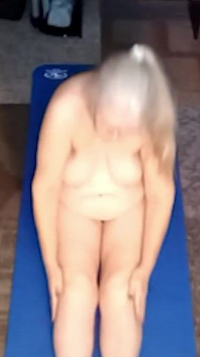Hot Mature Does Naked Yoga Then Cum!