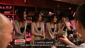 Japanese real slut Anna Kirishima takes part in horny orgy competition