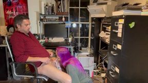 Office Slut Gives Blow Job