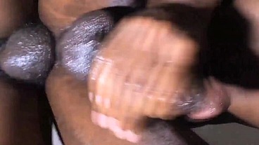 James and Alex, barely out of prison, find themselves in an indecent masked position. The big surprise is their big long black cocks penetrating each other for the first time in their first fucking e