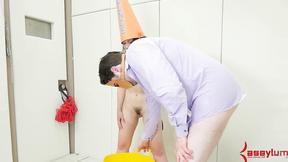 ”Bondage teen analized & gulps gallon of piss”