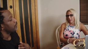 Hot cougar milf Lexi gives BBC a hard fuck on the sofa
