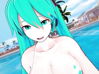 Shemale Hentai Hatsune Miku Sex at the resort Taker POV