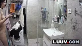 Tattooed teen's shower cam show