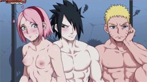 Sickening Threeway Frenzy Between Naruto, Sasuke, and their Hottest Ninja Girlfriends