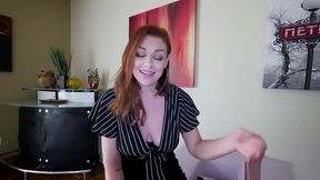 Pissed redhead MILF stepmom grabbed a stepsons big cock