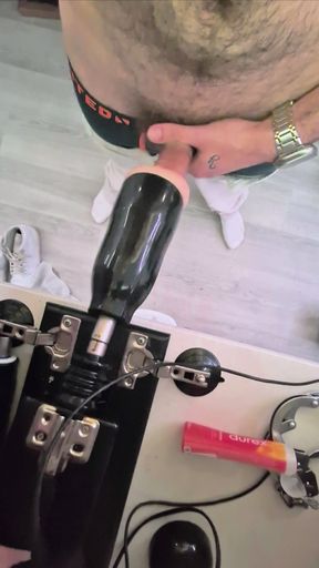 Danii Stuttgart fucks with machine