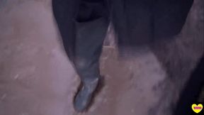 hipwaders in the mud on a cold winterday