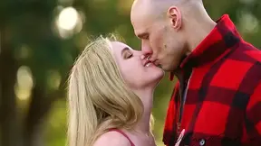 Hottie Charlie Forde gets double stuffed by thick dicks in a hot and