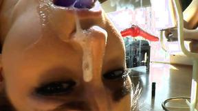 ”Beauty mouth fucked deep in her throat with toys”