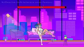 Cute Anime Babes Share Forbidden Neon-Lit Passions in Steaming Romance