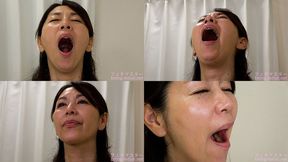 Chisato Shoda - CLOSE-UP of Japanese cute girl YAWNING