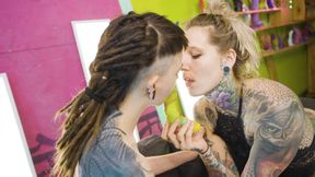 Alternative Girl strap-on fucks shy TEEN