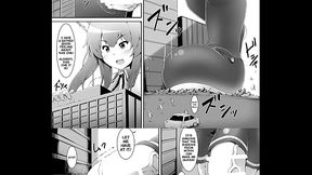 Huge giantesse dominates tiny world with her massive body in explicit hentai scene