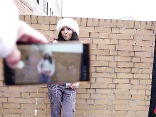 GERMAN SCOUT - Slender Teen Mini Mitzi with petite Titties Pick Up for no jo-bag Casting Screw