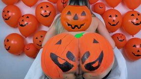 Halloween choice: sweets or a hard cock for a Brazilian blonde