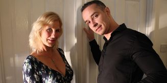 British Nymphomaniac Molly Maracas is eager for a young man's cock and gets her shaved pussy fucked