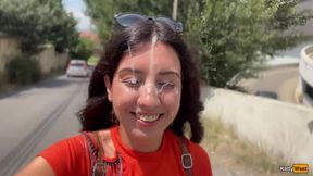 Crazy Cumwalk Covered in Cum After Public Blowjob with Stranger in Bushes